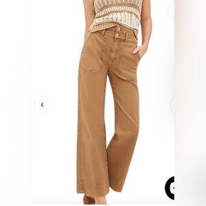 Veronica Beard NWT Hilde Wide Ankle Crop Pants in Ochre Sz 27 GREAT NEUTRAL